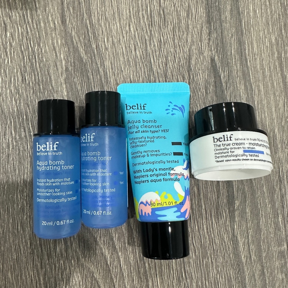 Belif skincare travel bundle